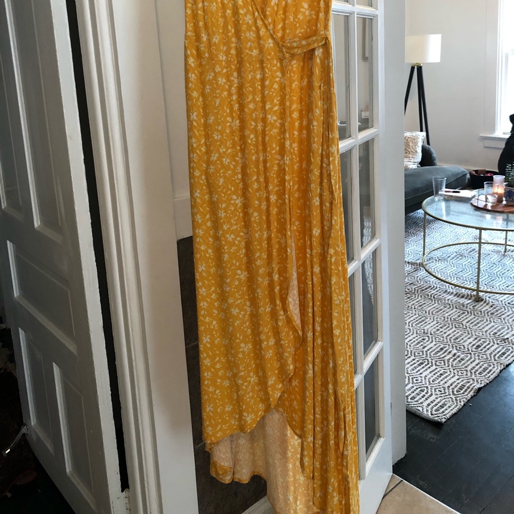 Universal Thread Yellow Wrap Dress - image 2
